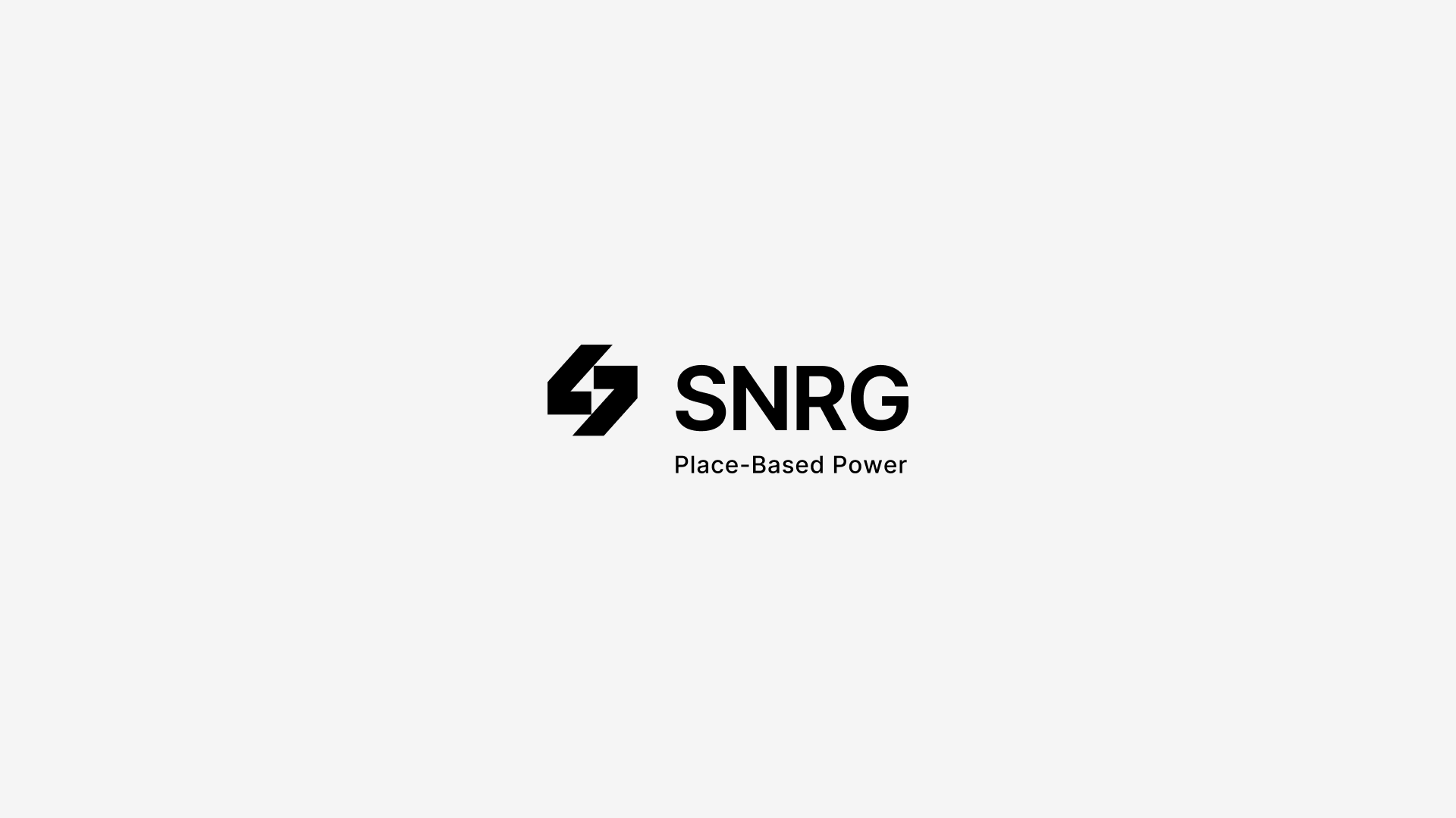 snrg slogan and logo place based power.
