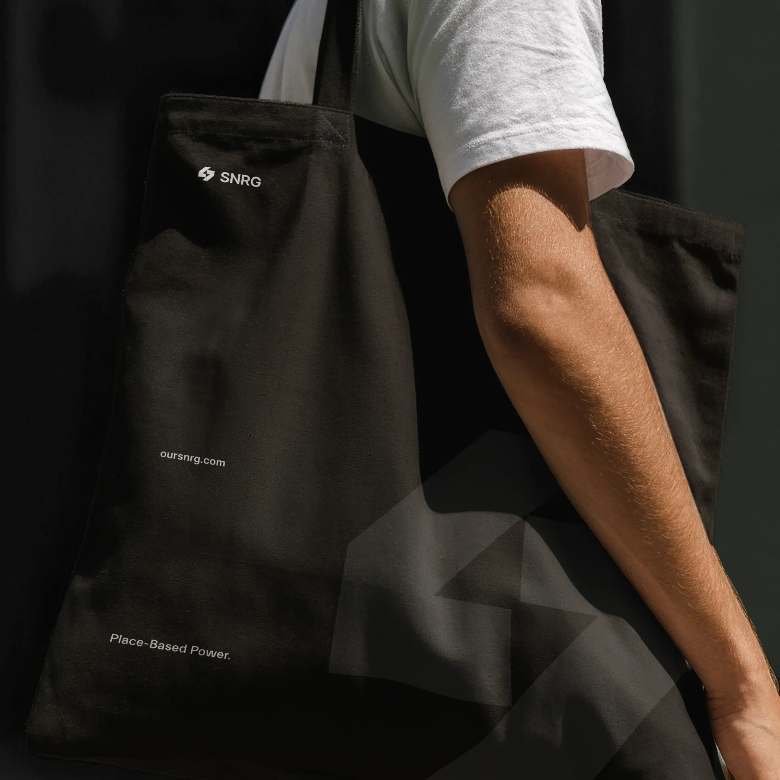 snrg totebag for company swag or merch 