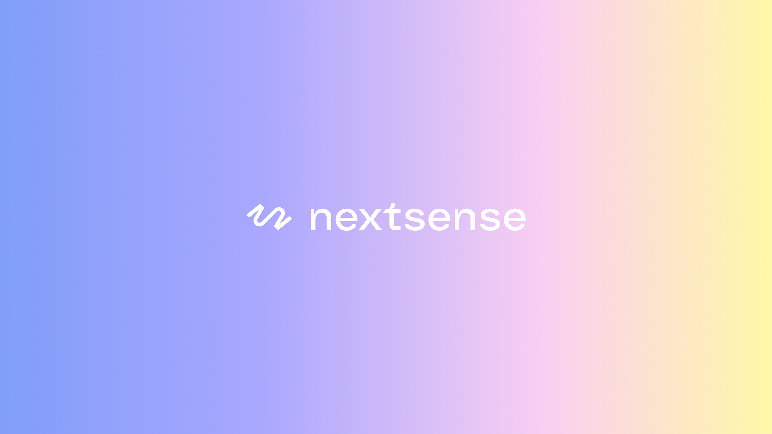 nextsense branding logo type on gradient background