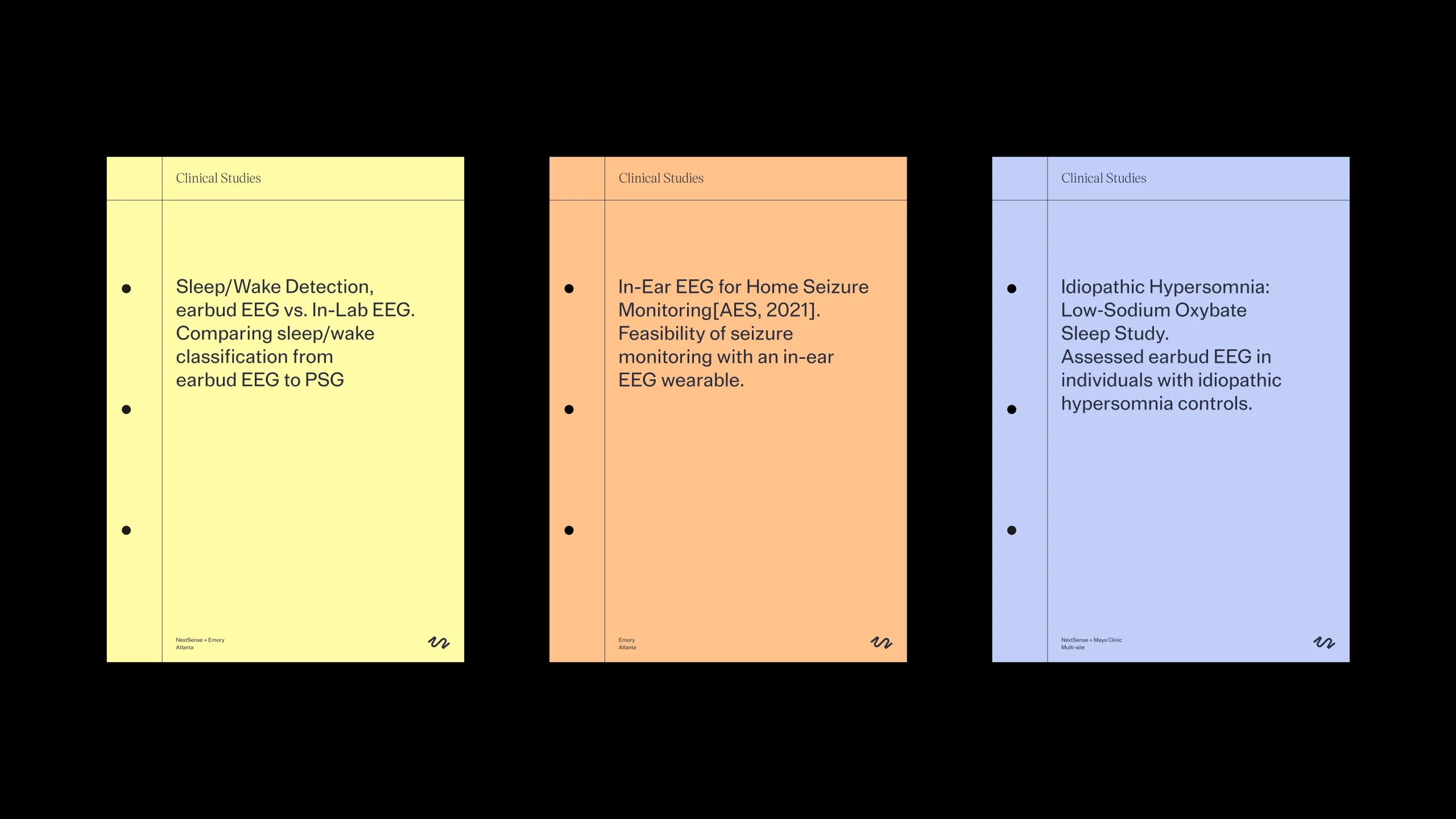 NextSense Clinical Studies Layout Documents